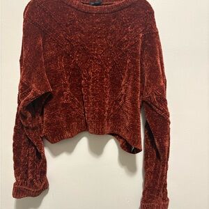 Top Shop Cozy Chenille Knit Sweater - Rust